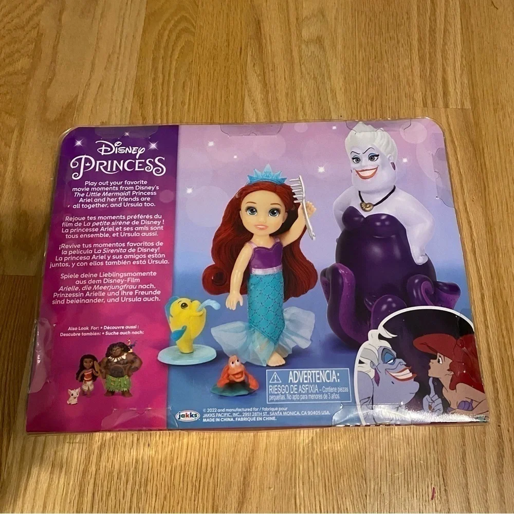 Disney Little Mermaid Ariel Ursula Petite Gift Set NEW Dolls Flounder Sebastian